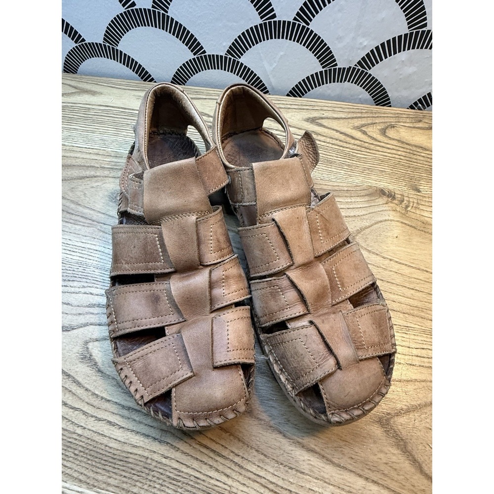 Pikolinos Tarifa Sandals Mens Size 10-10.5 EUR 44 Fisherman Brown Leather